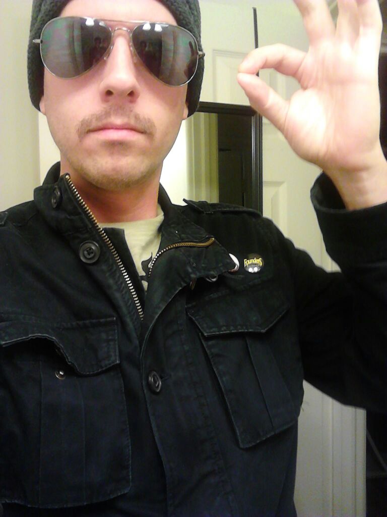 Ryan's mustache after one week of growing