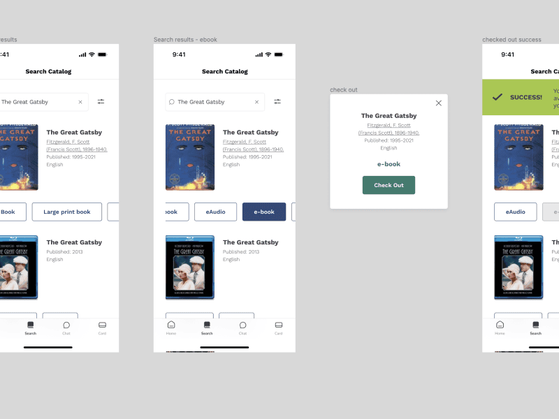MRCPL app mockups